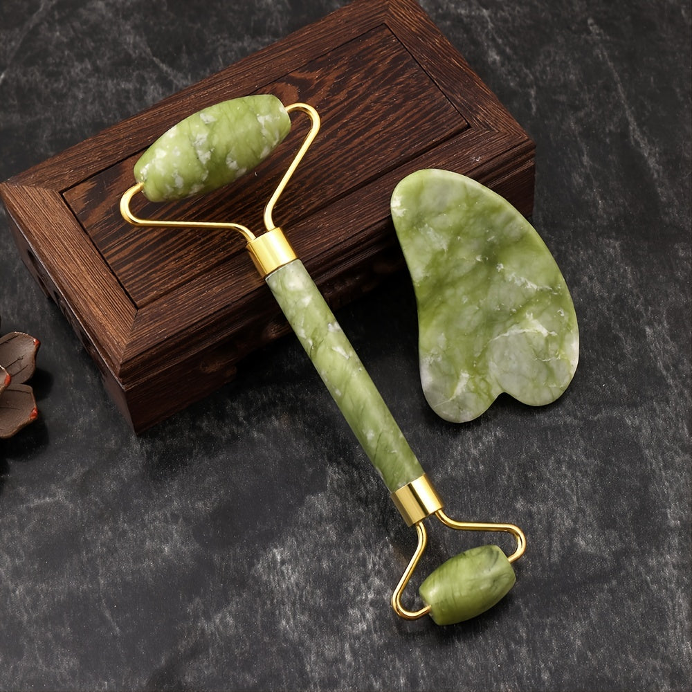 Jade Roller And Gua Sha Set